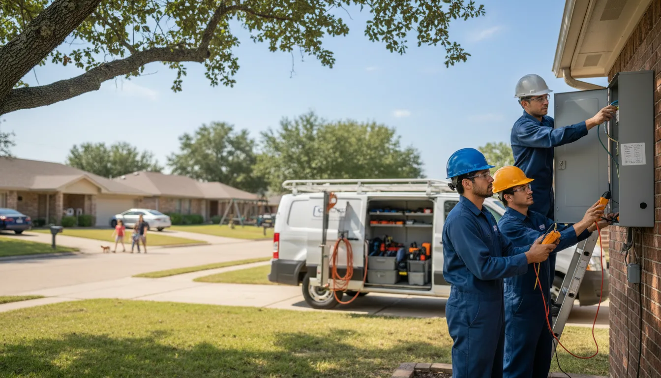 Certified electrician providing emergency electrical services in Alba, TX